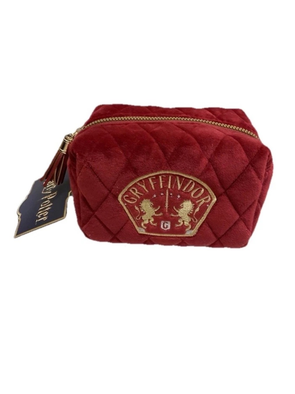 Harry Potter Quilted Velvet Cosmetic Pouch - Red